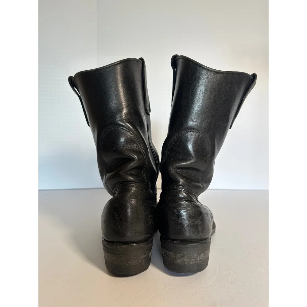 VTG Red Wing Pecos 1116 Mens Black Leather Pull On Work Boots Made in USA 8 E